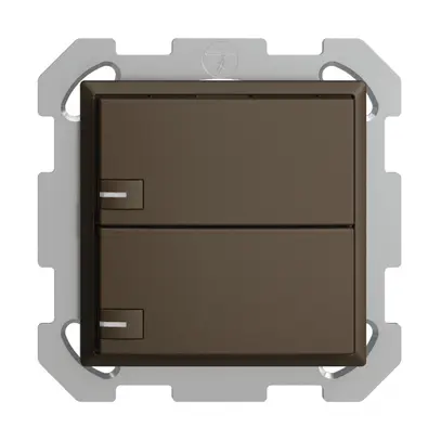 Poussoir KNX RGB ENC EDUE, 250mW, a.LED RGB, 2×poussoir, comm.1×touche, cof 