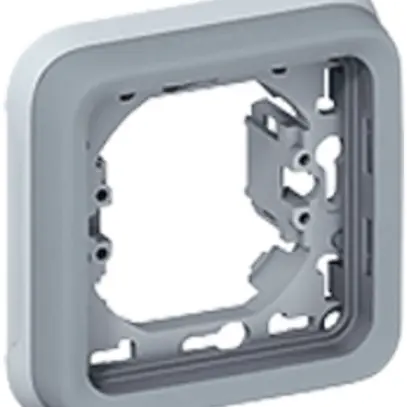 Plaque de montage ENC PLEXO 1×1 gris 