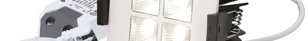 Spot LED INS MH maxLUCE SQUARE-4 11W 950lm 3000K  REG 80×80mm bianco 45° 