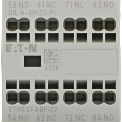 Contact auxiliaire Eaton, 4P, Ith=16A, 2F, 2O, fixation frontale, bornes Push-in 
