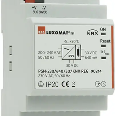 Alimentazione AMD KNX Luxomat PSN-230/640/30/KNX, 640mA/30VDC 