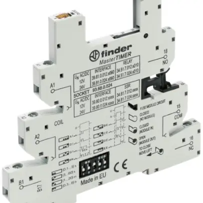 Relaissockel Finder MasterTIMER für Relais Serie 34, 12…24VUC Schraubklemmen 
