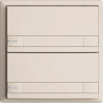 Poussoir ENC KNX 2× EDIZIOdue colore crema RGB avec LED avec insert papier 