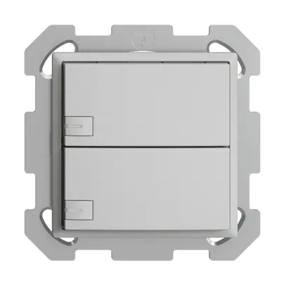 Poussoir KNX RGB ENC EDUE, 250mW, a.LED RGB, 2×poussoir, comm.1×touche, grc 
