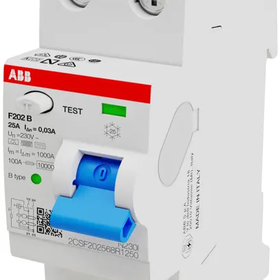 Interruttore differenziale proM compact 1PN tipo B, 25A 30mA 2UM leggr.ritardato 