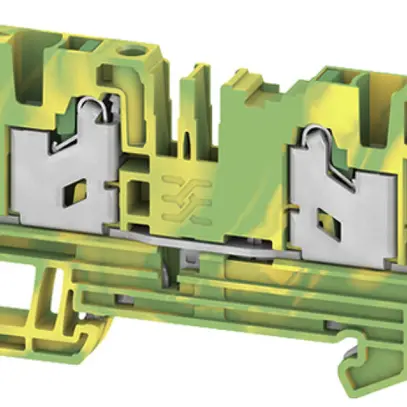 Morsetto di passaggio componibile WM S4C 4 PE 4mm² SNAP IN 4×1 DIN35 ve/gi 