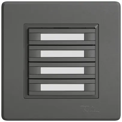 Poussoir KNX RGB ENC EDIZIO.liv SNAPFIX® capteur temp.s.LED étiqu.8× comm.1T grf 