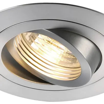 Downlight INS SLV NEW TRIA XL, GU10 50W tonda IP20 alu spazzolato 