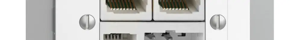 Scatola INC T+T/2×RJ45/RJ11/u ADSL ITplus EDIZIOdue bianco 