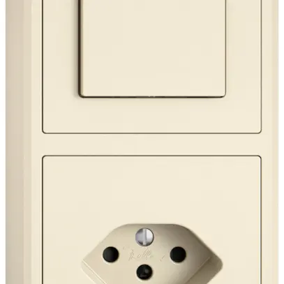 Combinazione AP EDIZIO.liv SNAPFIX® 2×1 140×74mm schema 3/1L+1×T13 crema 