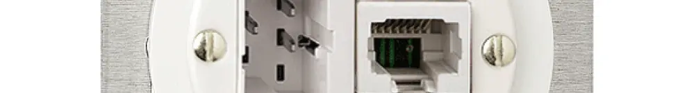 Scatola di raccordo INS JKE 1TT,1RJ45 bianco 