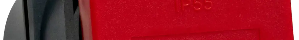 Presa INS T25 DEM IP55 16A 400V con guarnizione IK07 antracite/coperchio rosso 