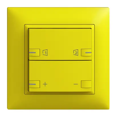 UP-Frontset EDIZIOdue zeptrionAIR Dimmer S1/S2 mit LED lemon 