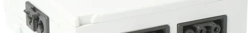 Boîtier AGRO, in: 2×3P H07V-U, out: 4×3P no, Wieland, gris 