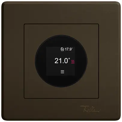 Thermostat d'ambiance ENC EDIZIO.liv SNAPFIX® 230VAC 4…30°C 96×96mm umbra 