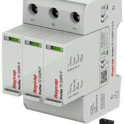 Scaricatore di sovratensione AMD ProTec T2-1100PV-3+0-R, tipo 2, 1100VDC 