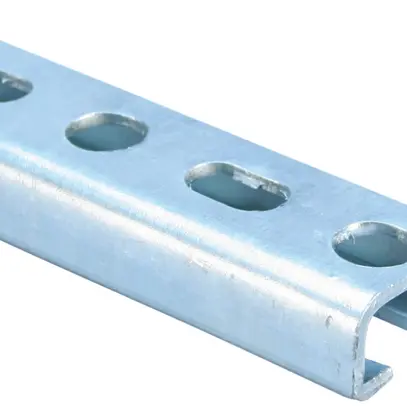 Rail en C Caddy type E5, L=6m 20×36mm, zingué à chaud 