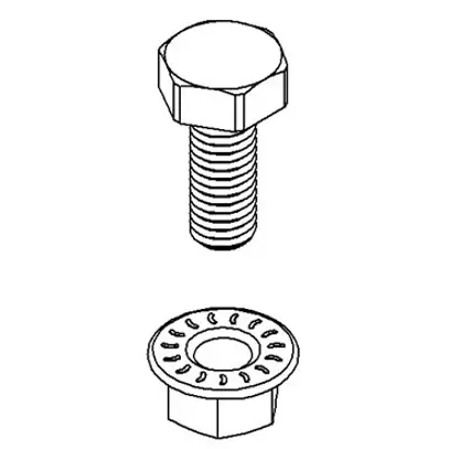 Vite a testa esagon. M10×25mm galvanizzato 