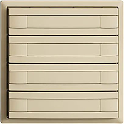 Poussoir ENC KNX 4× EDIZIOdue vanille RGB sans LED avec insert papier 