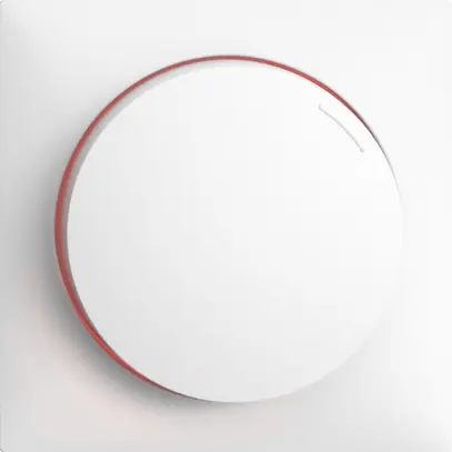 UP-Drehdimmer EDIZIOdue 20…420W universal weiss, beleuchtbar LED rot 