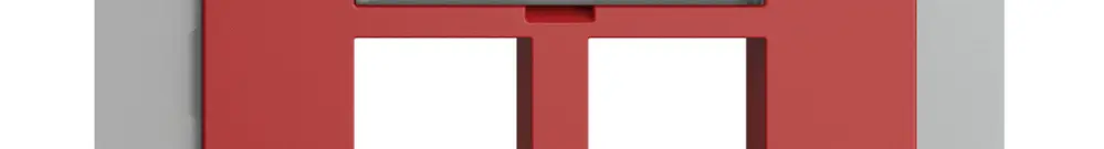 UP-Montageset EDIZIOdue FM, Geradeauslass, für 2×Keystone, berry 