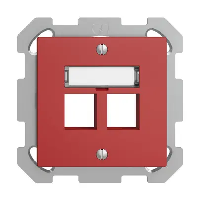 Kit montaggio ENC EDIZIOdue FM, uscita dritta, per 2×Keystone, berry 
