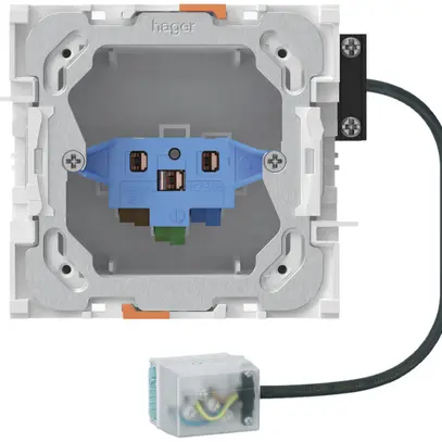 Presa INS 1×tipo 13/23, attacco cavo piatto Ecobus power, L3, Td 3×2.5mm² 