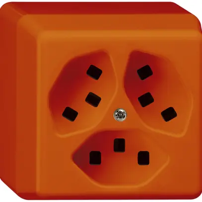 Prise AP Hager basico 3×type 23 P orange 