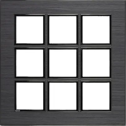 En-tête ENC Legrand Arteor 3×3 horizontal et vertical 213×213mm Grey Oak 