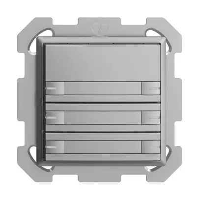 UP-KNX-Taster RGB EDUE, 250mW, m.RGB-LED, m.Papier., 6×Taste, 1×Tastenb., si 