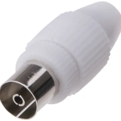 Presa mobile coassiale R/TV 75 ohm bianco avvitare 