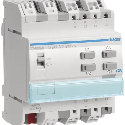 Modulo di uscita AMD KNX Hager system 4A quadruplo 