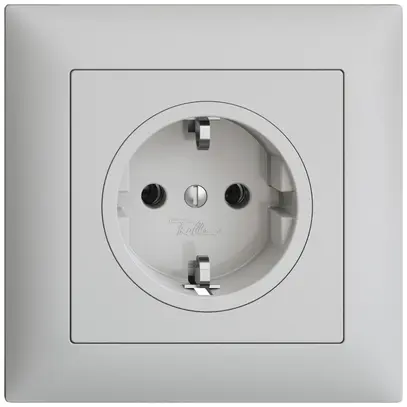 Presa INC Feller EDIZIOdue Schuko 16A 230V 88×88mm grigio chiaro 