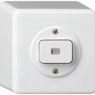 Interrupteur AP basico lumineux 3/1L blanc 