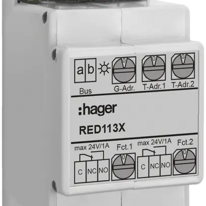 REG-Schaltrelais Hager 2-Draht, für Türsprechanlage, Audio-Bus, 2-fach 
