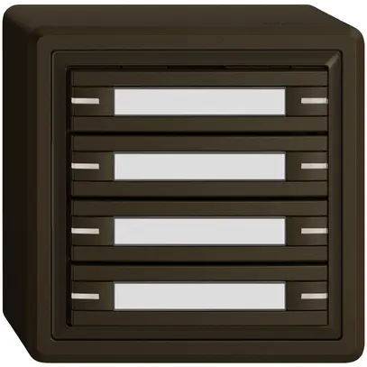 Poussoir KNX RGB AP EDIZIO.liv SNAPFIX® capteur temp.RGB-LED étiqu.8×com.1T br 