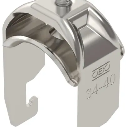 Brida rapida BET 2056 piede a U metallo 34…40mm 1×cavo A4 1.4571 