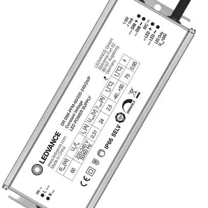 Convertisseur LED LDV PERFORMANCE 60W, 24V max.2500mA, réglable 1…10V IP66 