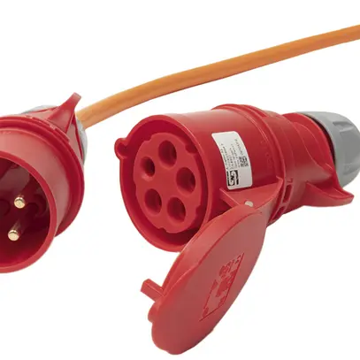 Verlängerungskabel Steffen EPR-PUR 5×4mm² 5m CEE32/5 für Industrie orange 