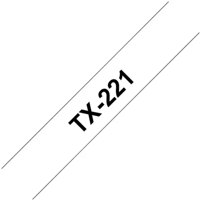 Cassette ruban TX 9mm×15m, blanc/noir 