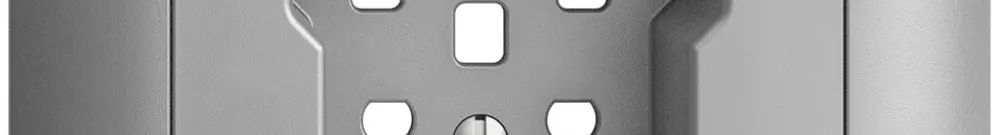 Kit frontale EDIZIOdue silver 88×88mm 1×T25 