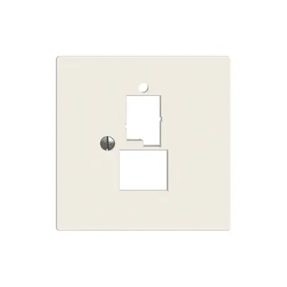 Placca frontale 1×T+T,1×RJ45 EDIZIOdue bianco R&M swissline 
