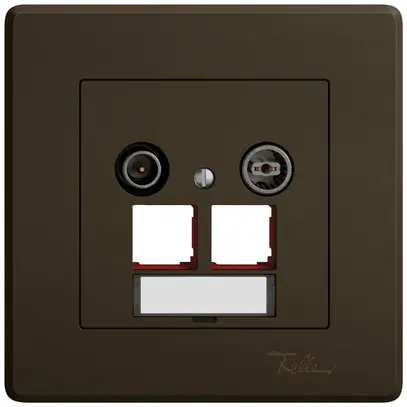 Prise multimédia ENC TV-R EDIZIO.liv SNAPFIX® EASYNET p.2×RJ45 S-One 4dB br 