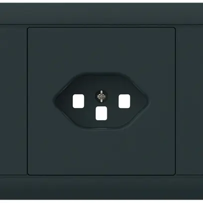 Kit frontal INC kallysto pour prise INC 1×type 23 cadre enfichable noir 