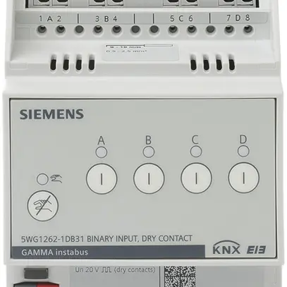 Entrée binaire KNX AMD Siemens N 262D31, 4-fois, p.contacts libres de potentiel 