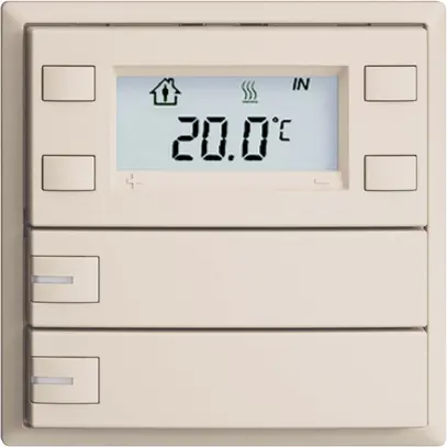 Pulsante RTH INC KNX 2×EDIZIOdue F crema, con LED RGB 
