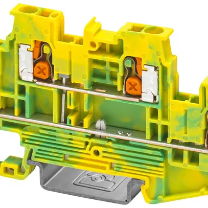 Morsetto di terra componibile PX XTTB 2,5-PE 4mm² 2×2 DIN35 ve-gi 