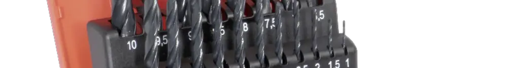Gioco di punte elicoidale HSS 19 pzz. 