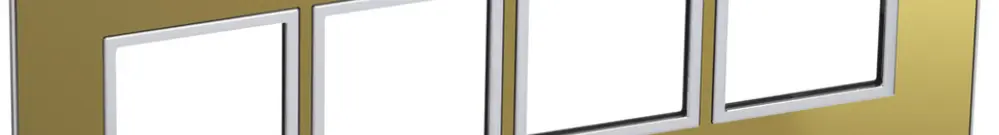 Abdeckrahmen ATO 1×4 Modul, gold reflective 
