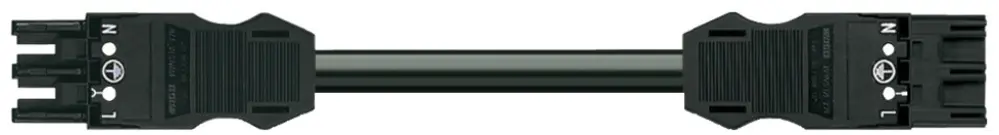 Cavo di connessione MIDI 3×2.5mm² 20A 250V 2m cod.A presa-spina nero Cca 